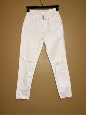 NWT Jelly Jeans Size 3 Stretchy Classic White High-Rise Jeans 26" Ankle Capri